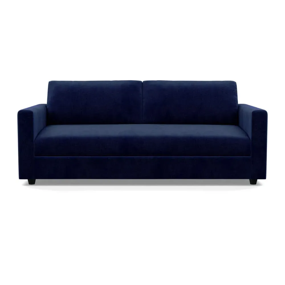 4-Seater Sofa with Deep Seat - Blue, Velvet