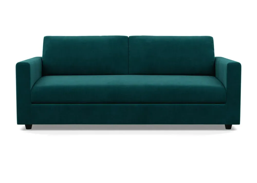 4-Seater Sofa with Deep Seat - Blue, Velvet