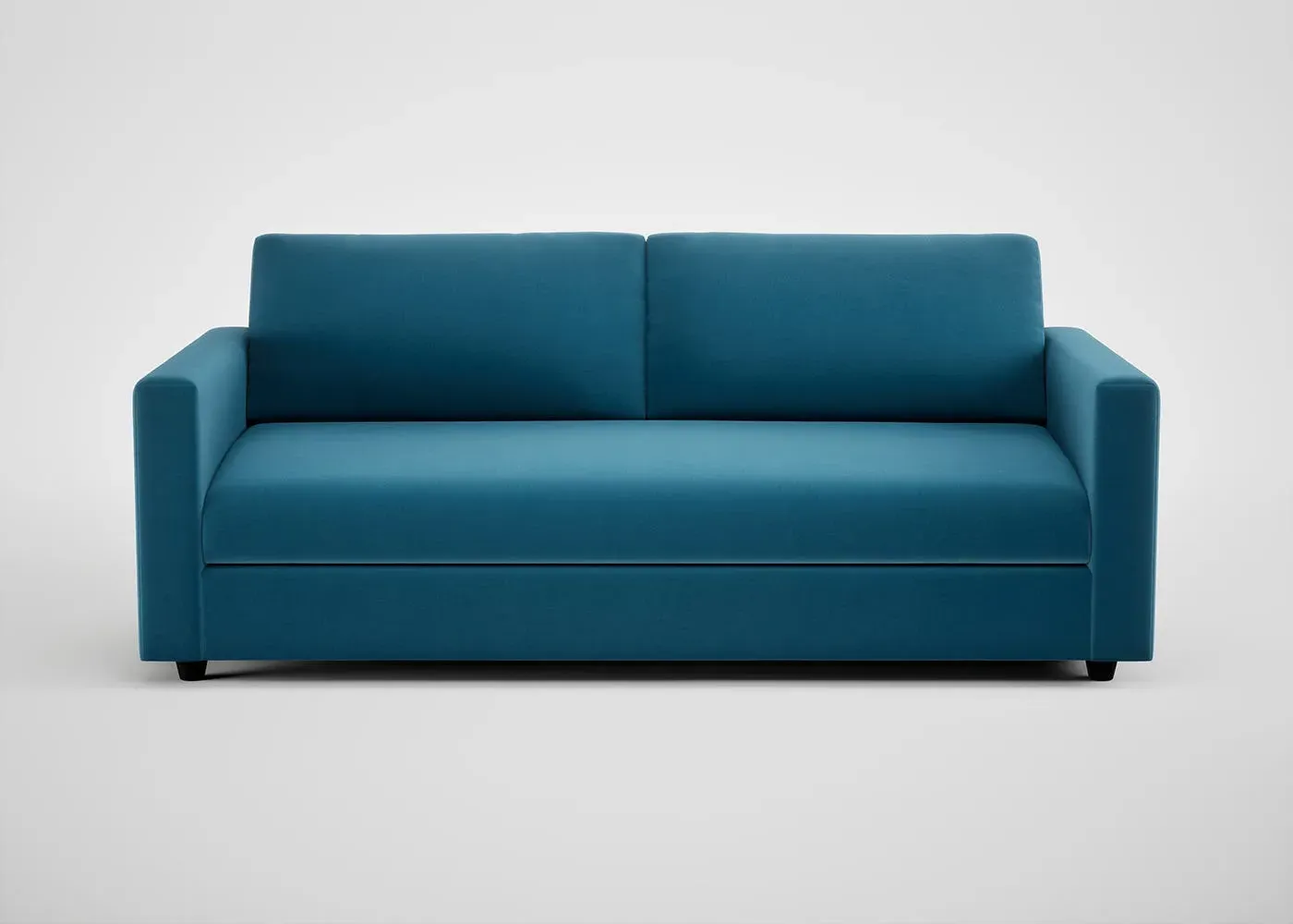 4-Seater Sofa with Deep Seat - Blue, Velvet
