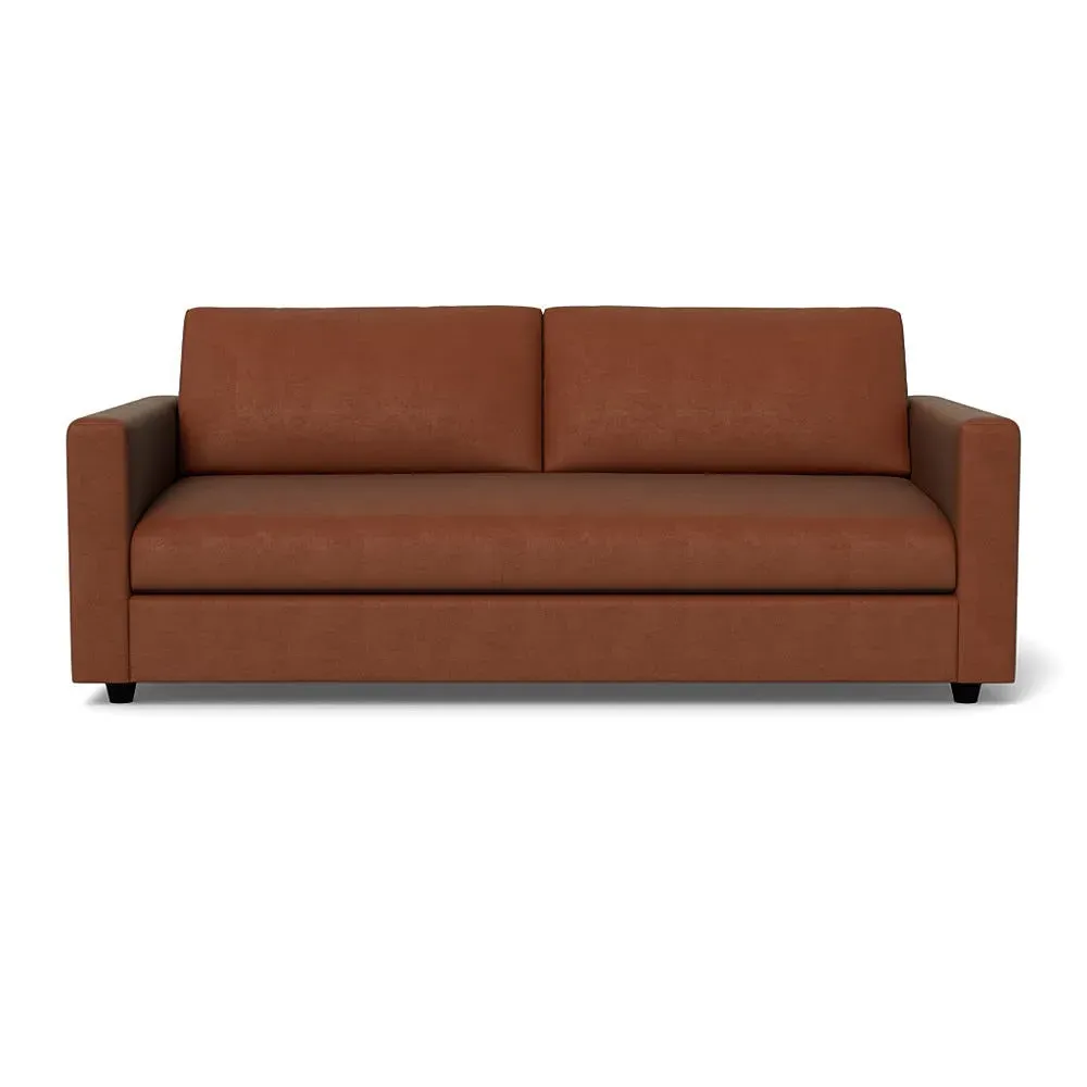 4-Seater Sofa with Deep Seat - Brown, Velvet