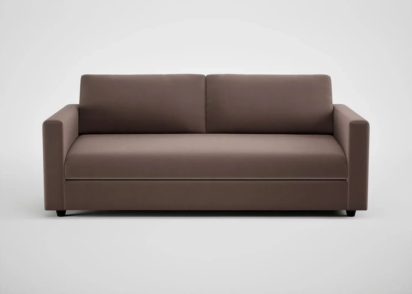 4-Seater Sofa with Deep Seat - Brown, Velvet