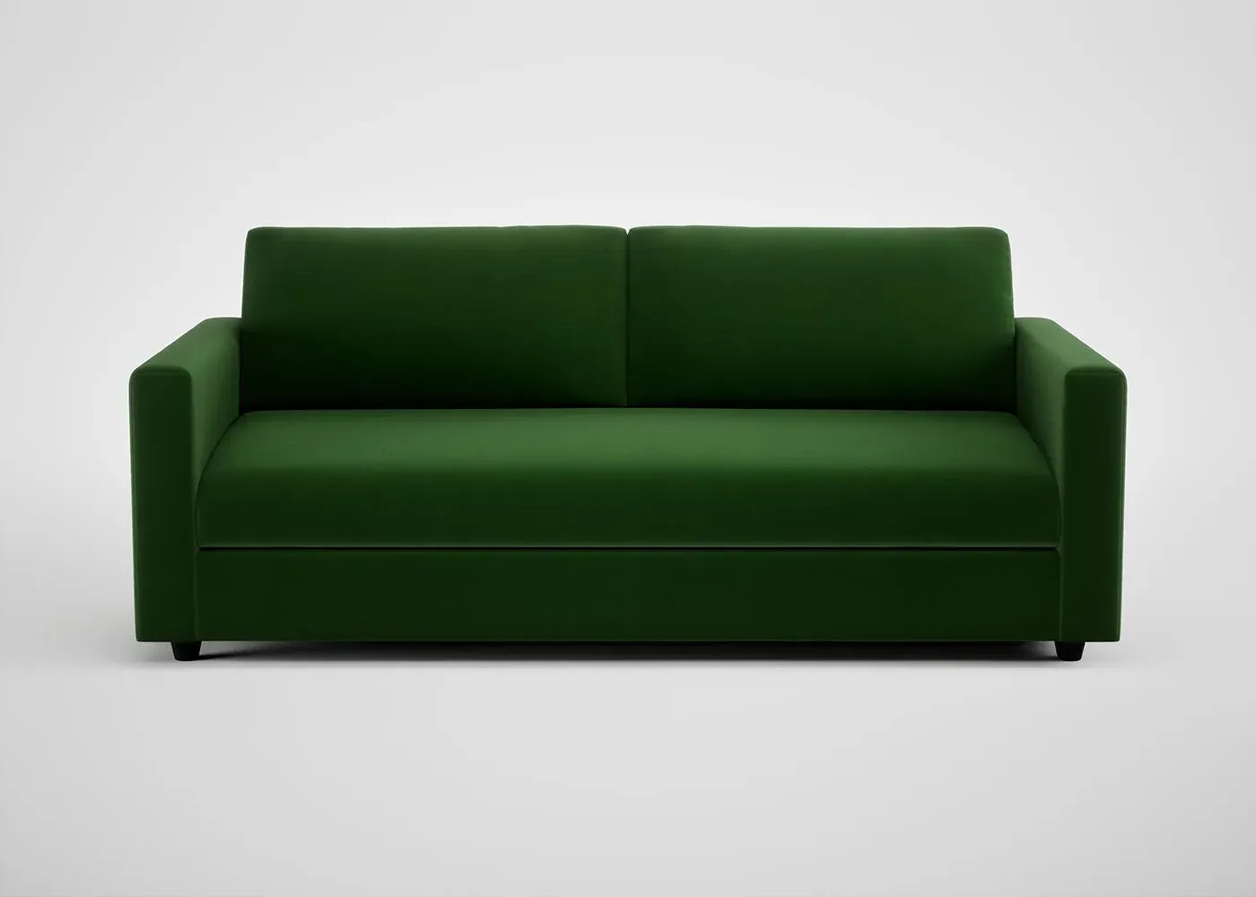 4-Seater Sofa with Deep Seat - Green, Velvet