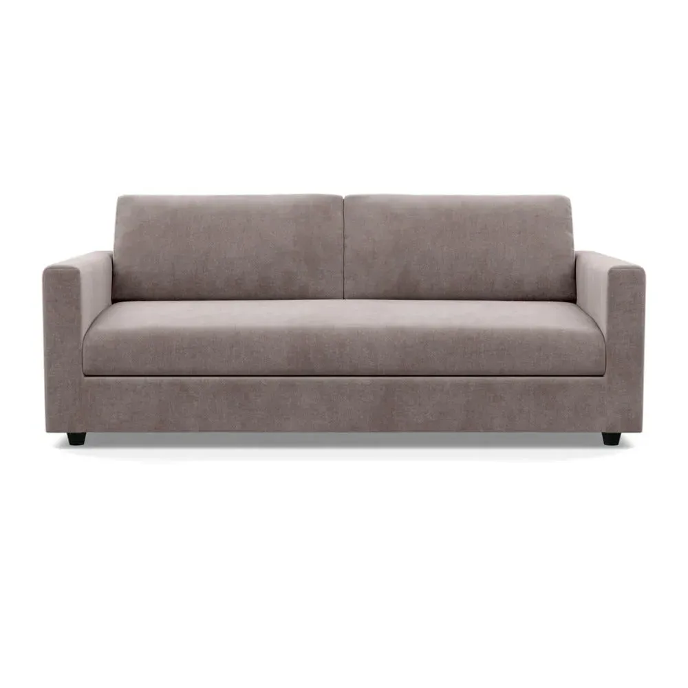 4-Seater Sofa with Deep Seat - Grey, Velvet