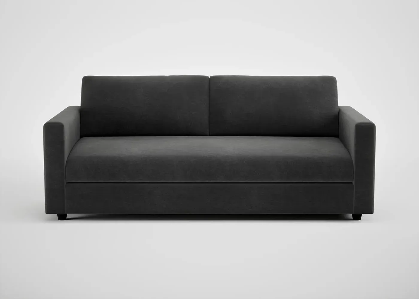 4-Seater Sofa with Deep Seat - Grey, Velvet