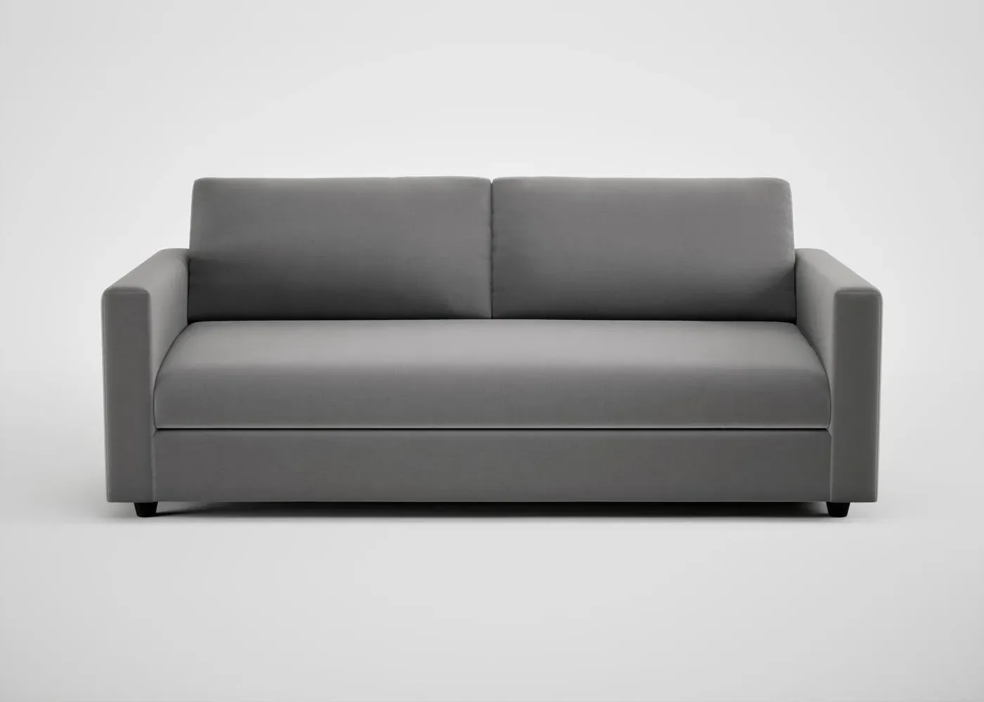 4-Seater Sofa with Deep Seat - Grey, Velvet