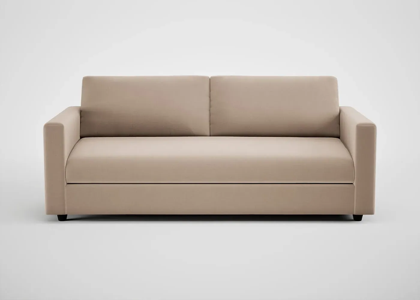 4-Seater Sofa with Deep Seat - Natural, Velvet