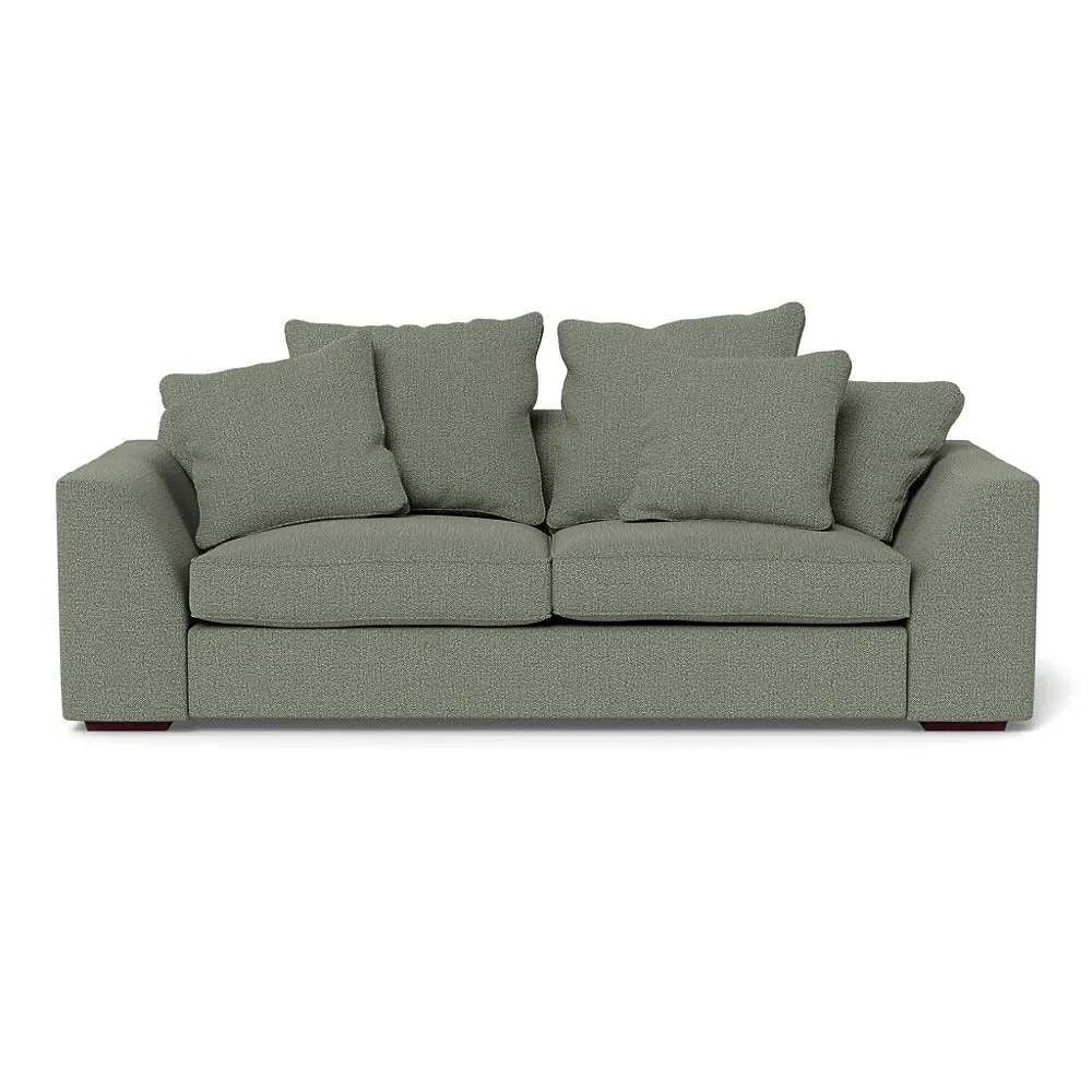 4-Seater Sofa with Feather Cushions - Grey image