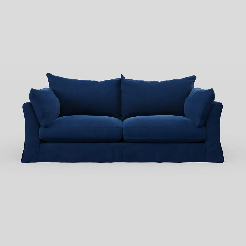 4-Seater Sofa with Loose Cover - Midnight, Velvet