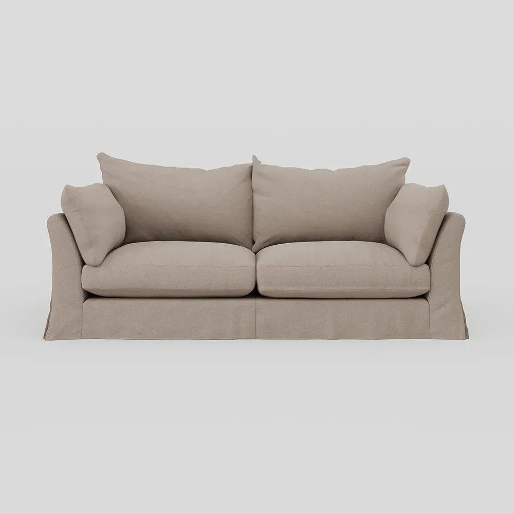4-Seater Sofa with Loose Cover - Natural, Linen