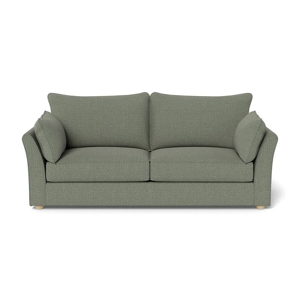 4-Seater Sofa with Natural Feet - Grey, Boucle