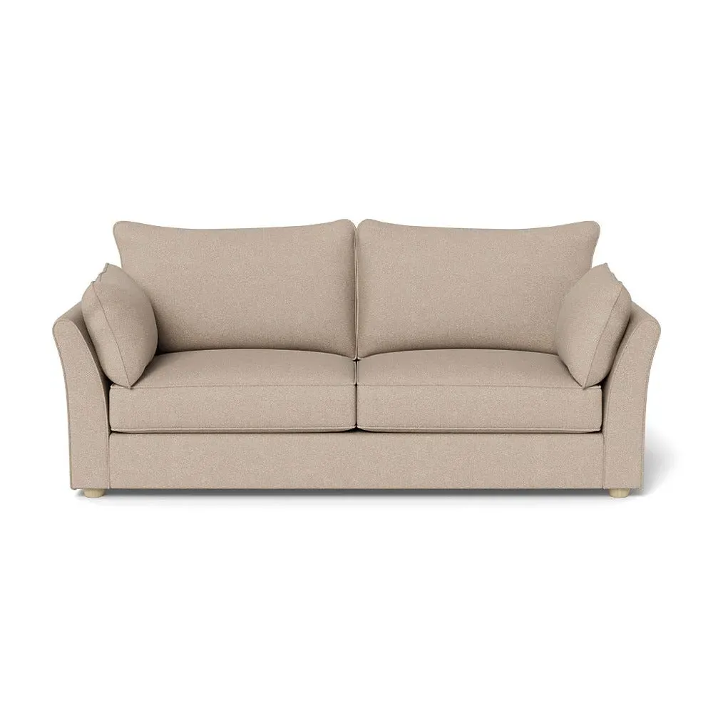 4-Seater Sofa with Natural Feet - Natural, Boucle