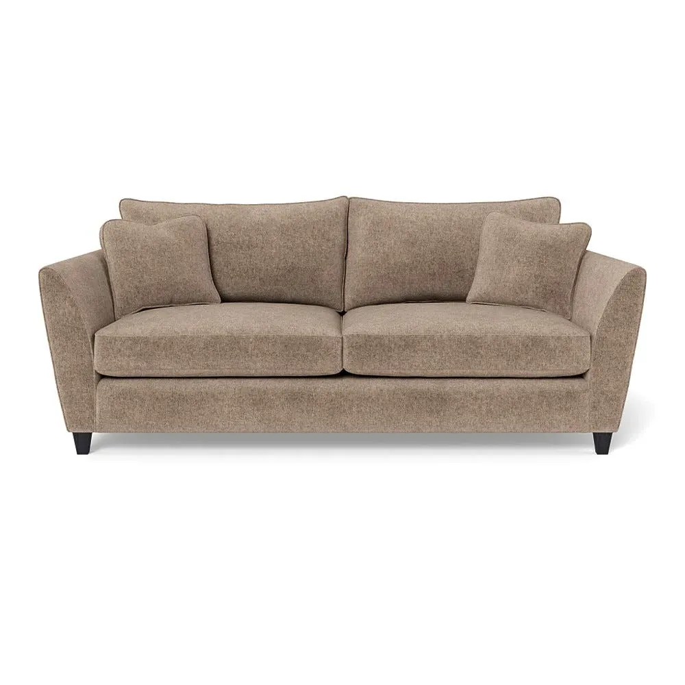 4-Seater Sofa with Sabre Arms - Black, Boucle