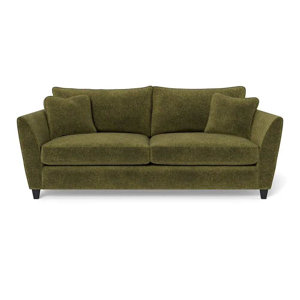 4-Seater Sofa with Sabre Arms - Green, Boucle
