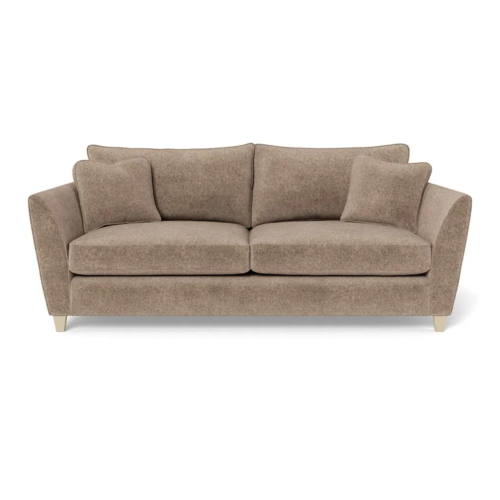 4-Seater Sofa with Sabre Arms - Natural, Boucle