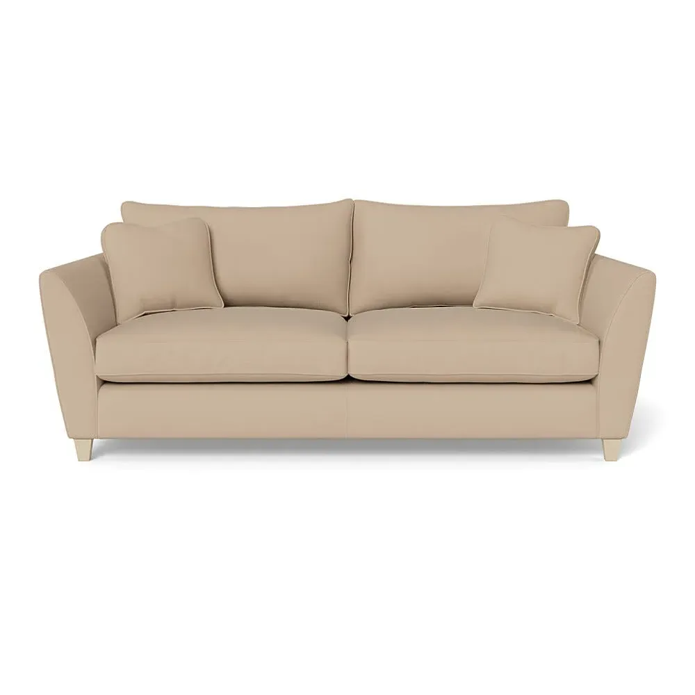 4-Seater Sofa with Sabre Arms - Natural, Linen