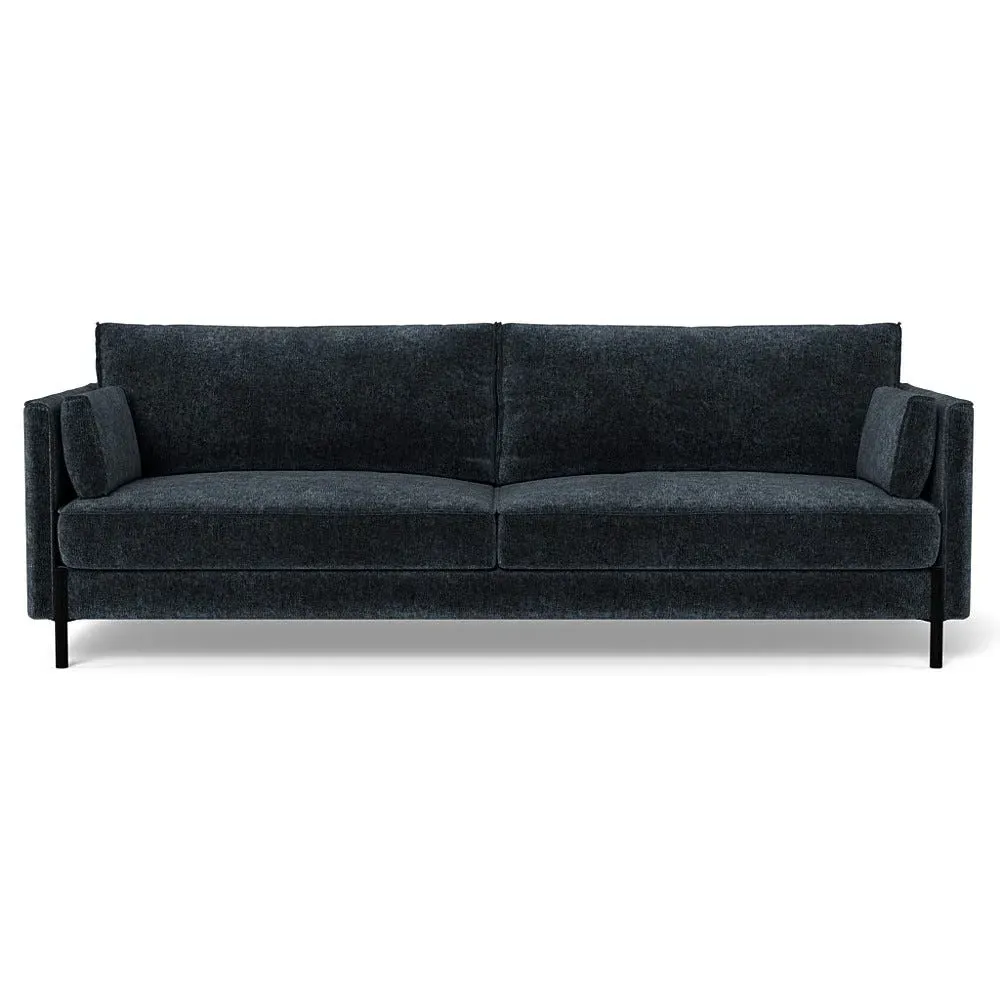 4-Seater Sofa with Slim Arms - Blue, Boucle