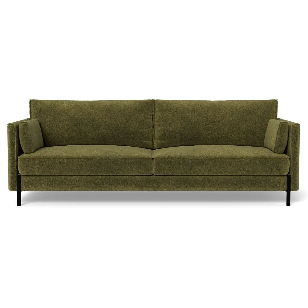 4-Seater Sofa with Slim Arms - Green, Boucle