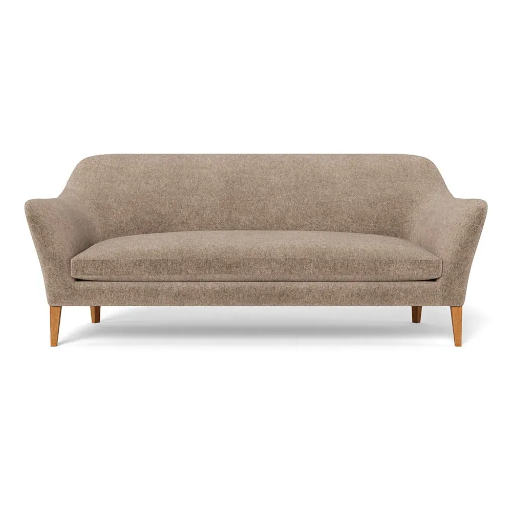 4-Seater Sofa with Stained Oak Feet - Natural, Boucle