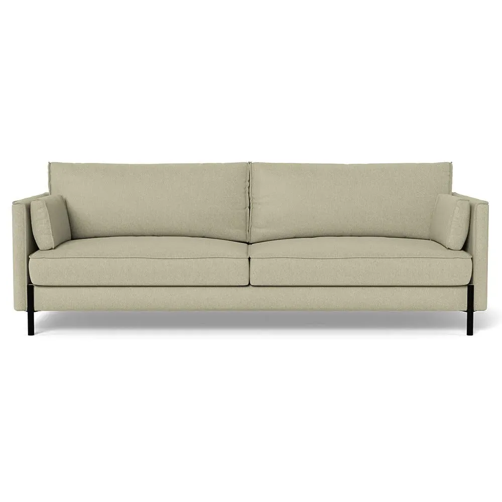 4-Seater Sofa with Steel Legs - Natural, Cotton image
