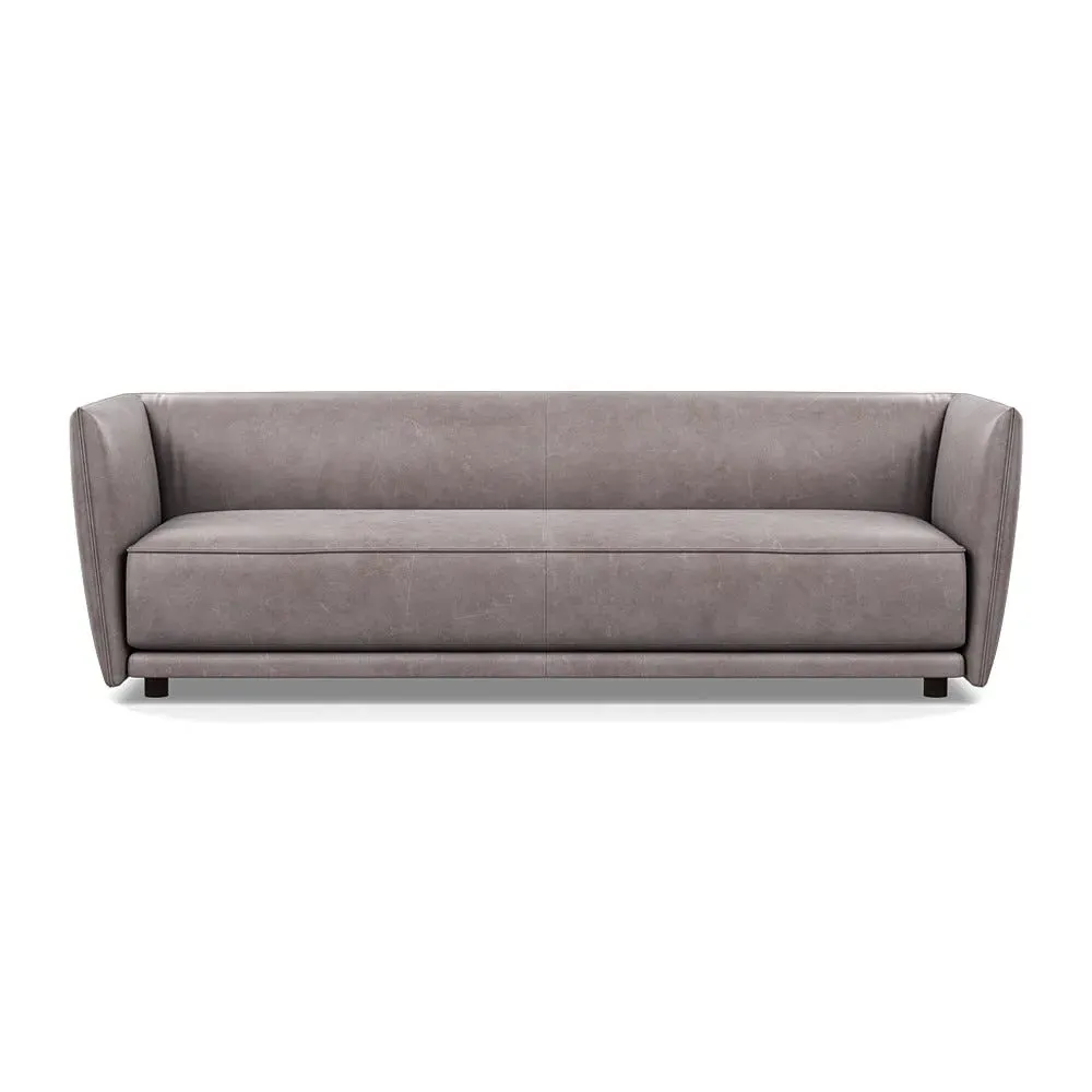 4-Seater Sofa with Walnut Feet - Grey
