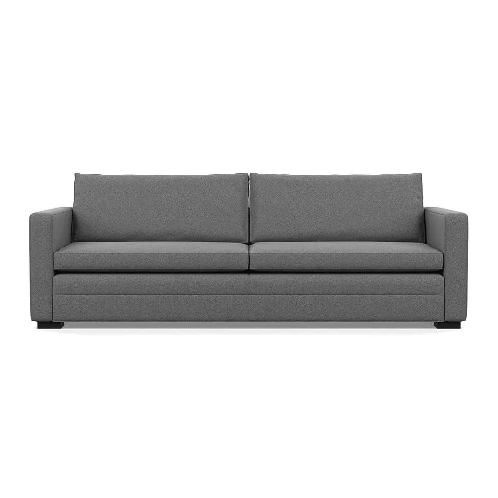5-Seater Sofa with Black Feet - Grey, Wool image
