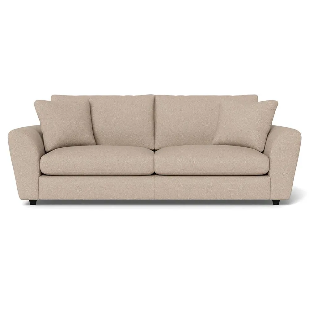 5-Seater Sofa with Curved Arms - Natural, Boucle
