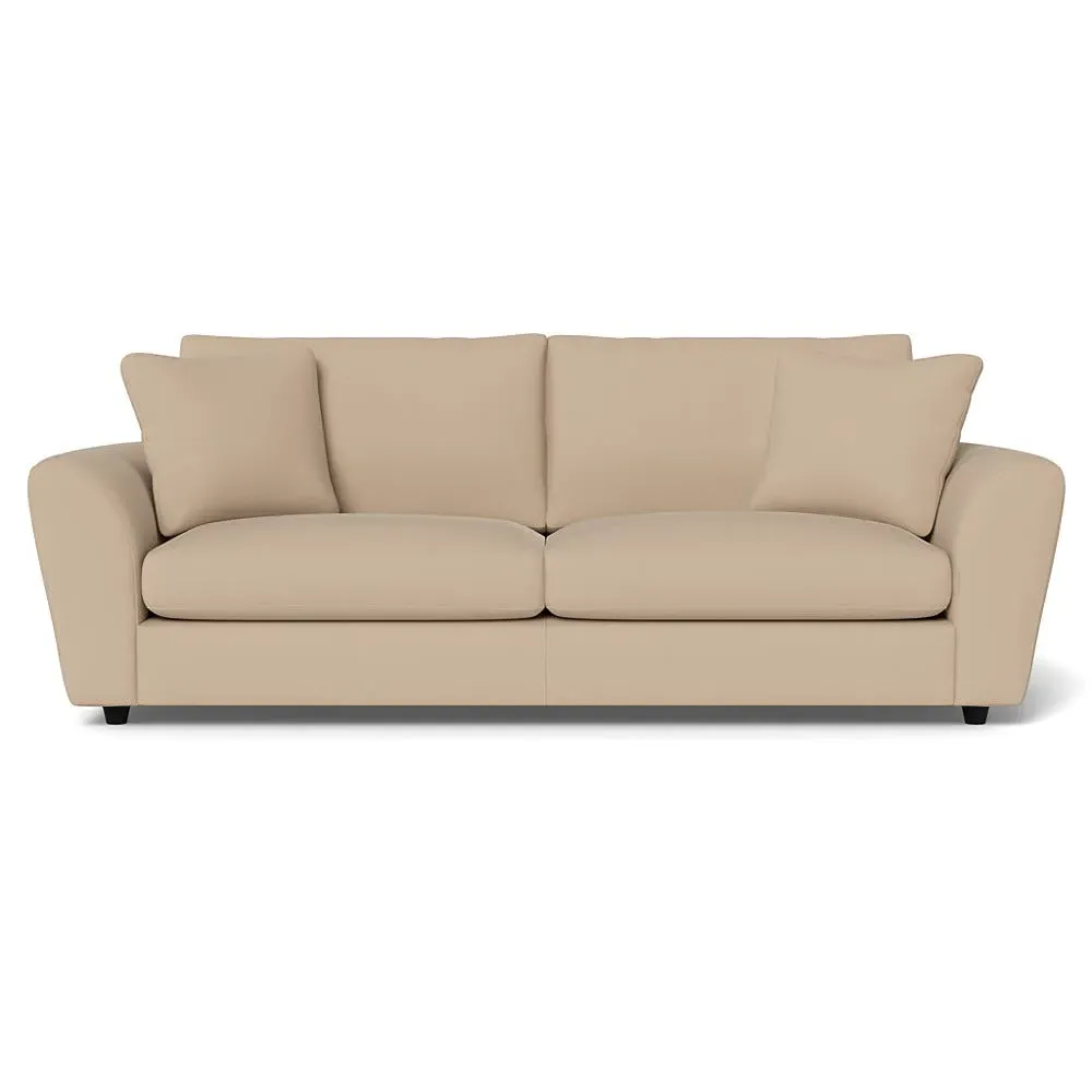 5-Seater Sofa with Curved Arms - Natural, Linen