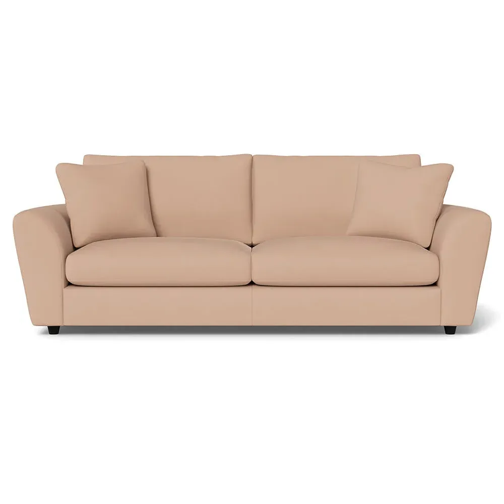 5-Seater Sofa with Curved Arms - Pink, Linen