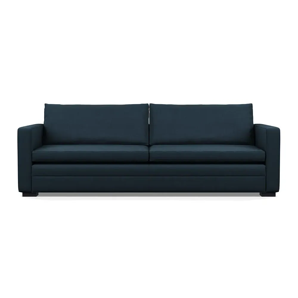 5-Seater Sofa with Piping - Blue, Cotton