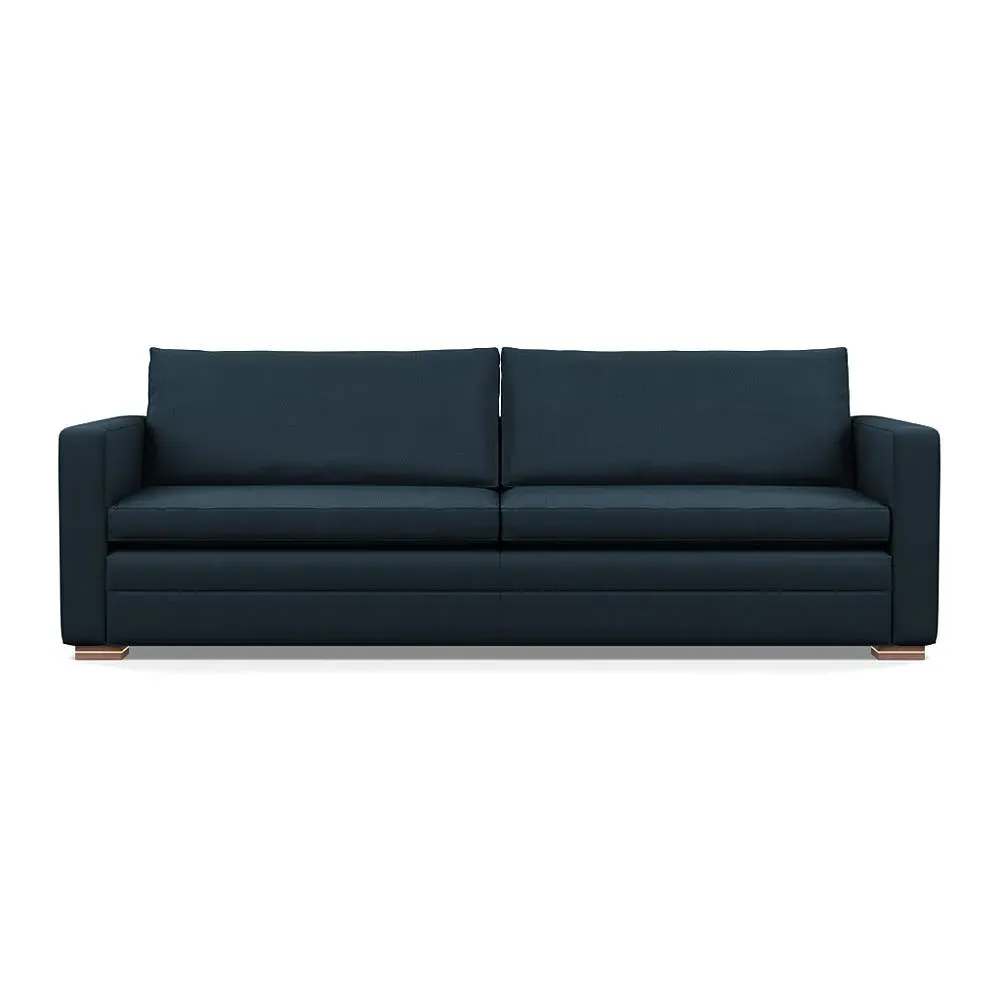 5-Seater Sofa with Piping - Blue, Cotton image