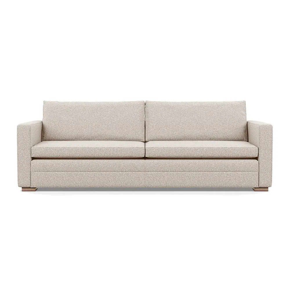 5-Seater Sofa with Piping - Cream, Boucle