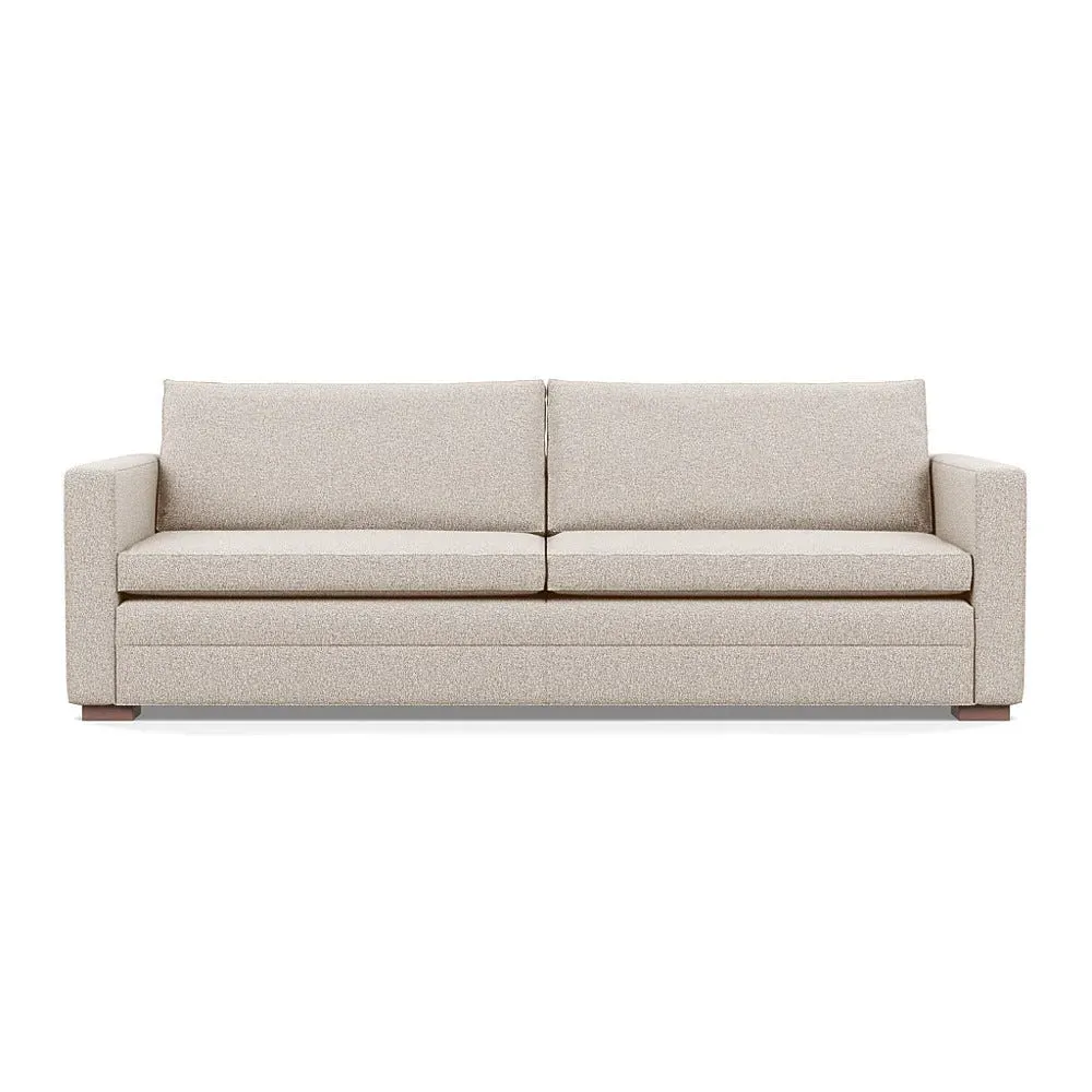 5-Seater Sofa with Piping - Cream, Boucle