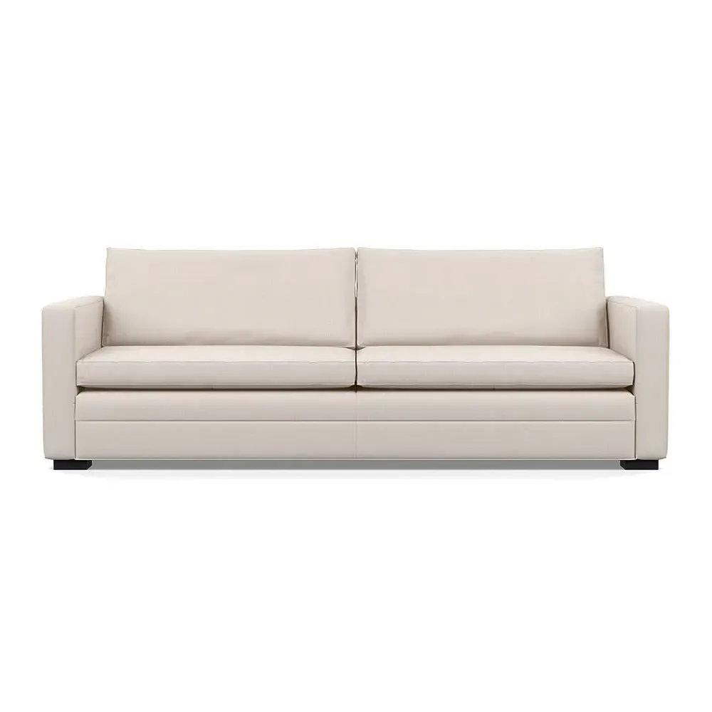 5-Seater Sofa with Piping - Cream, Cotton