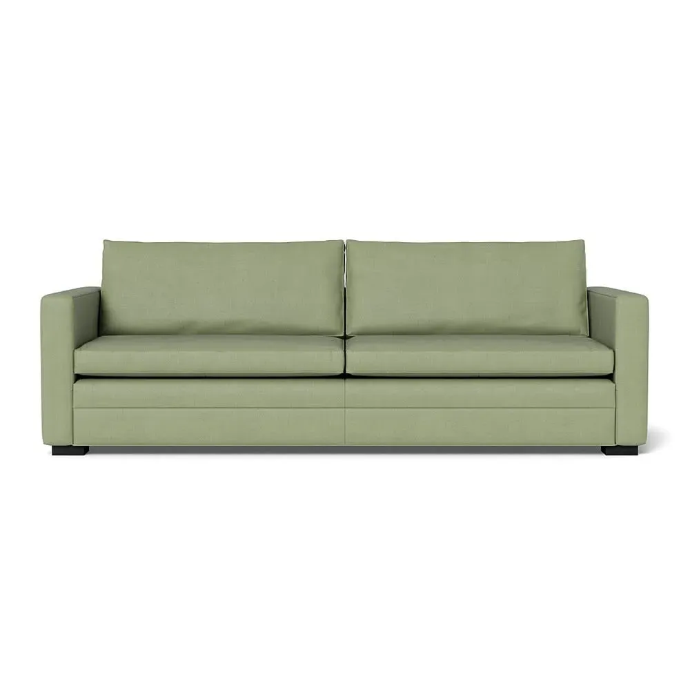 5-Seater Sofa with Piping - Green, Cotton