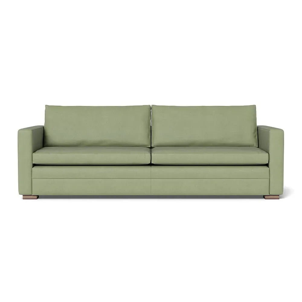 5-Seater Sofa with Piping - Green, Cotton