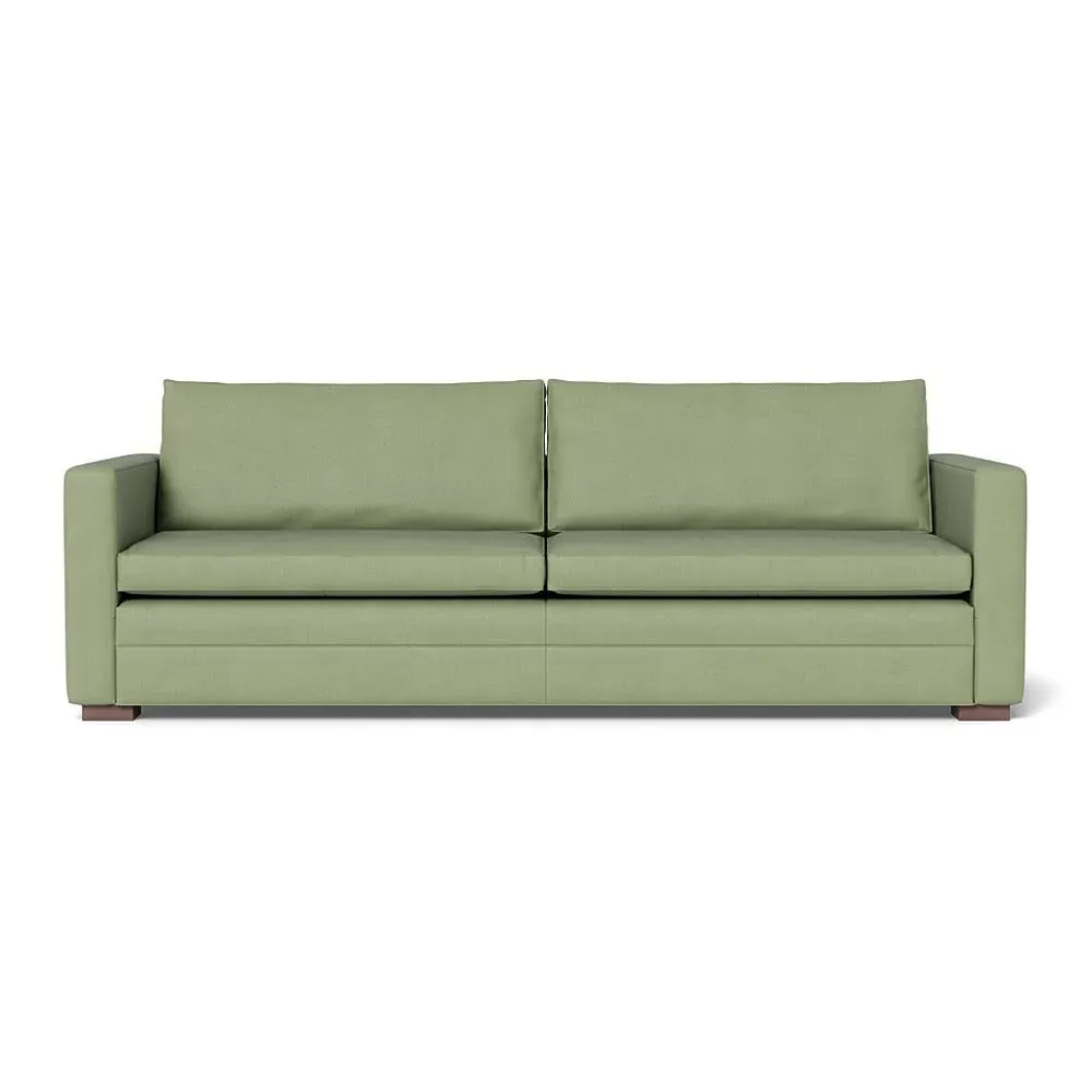 5-Seater Sofa with Piping - Green, Cotton