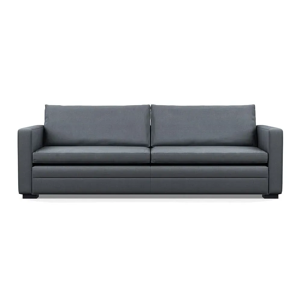 5-Seater Sofa with Piping - Grey, Cotton