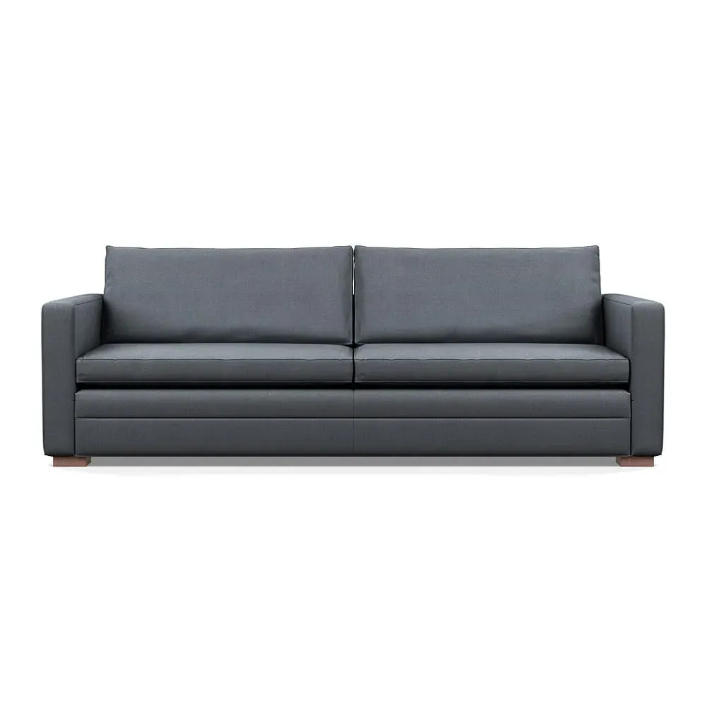 5-Seater Sofa with Piping - Grey, Cotton