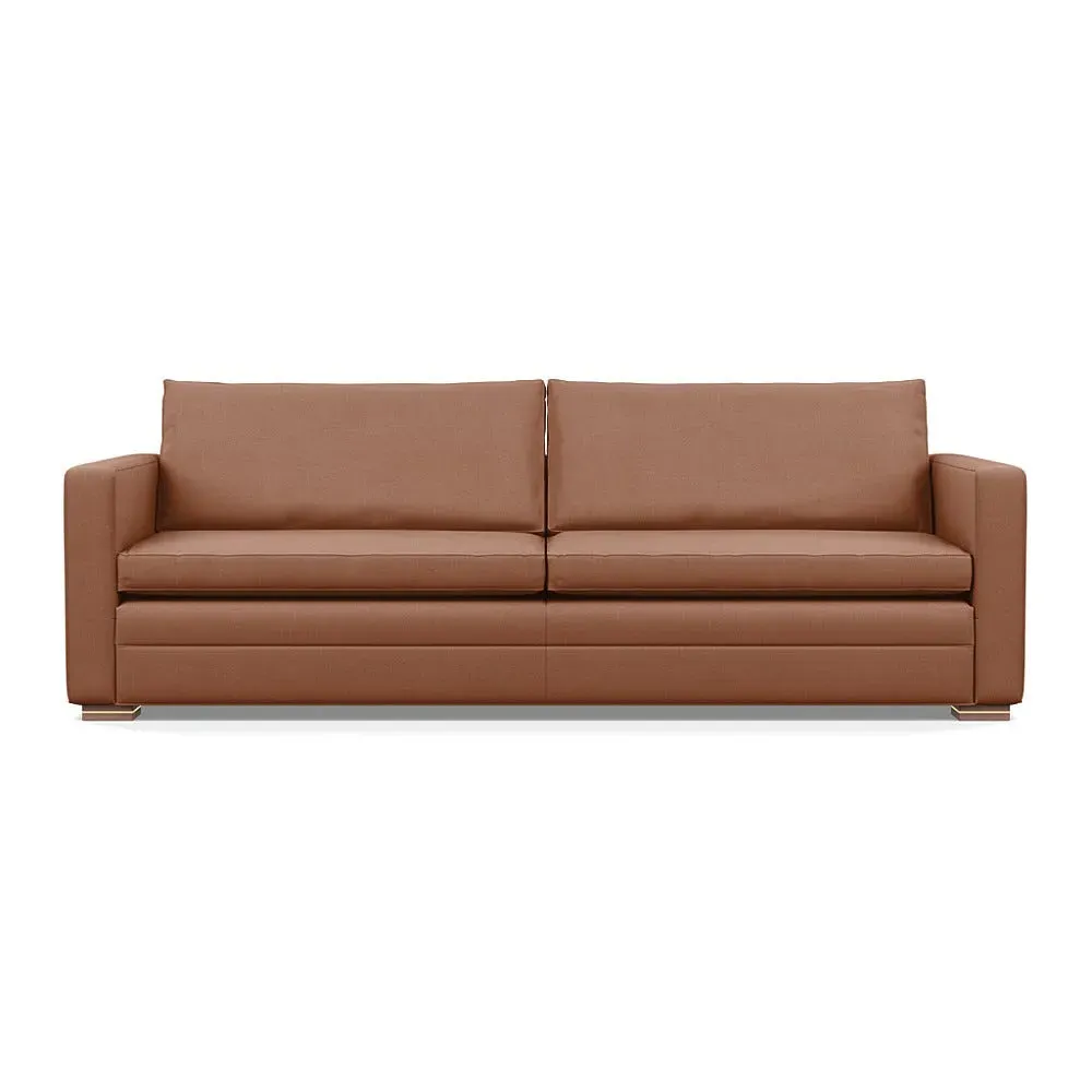 5-Seater Sofa with Piping - Pink, Cotton