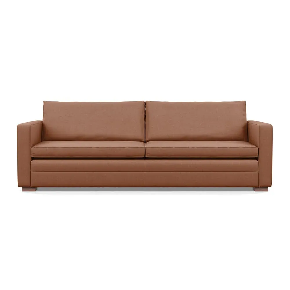5-Seater Sofa with Piping - Pink, Cotton