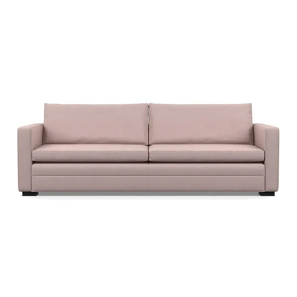 5-Seater Sofa with Piping - Pink, Cotton