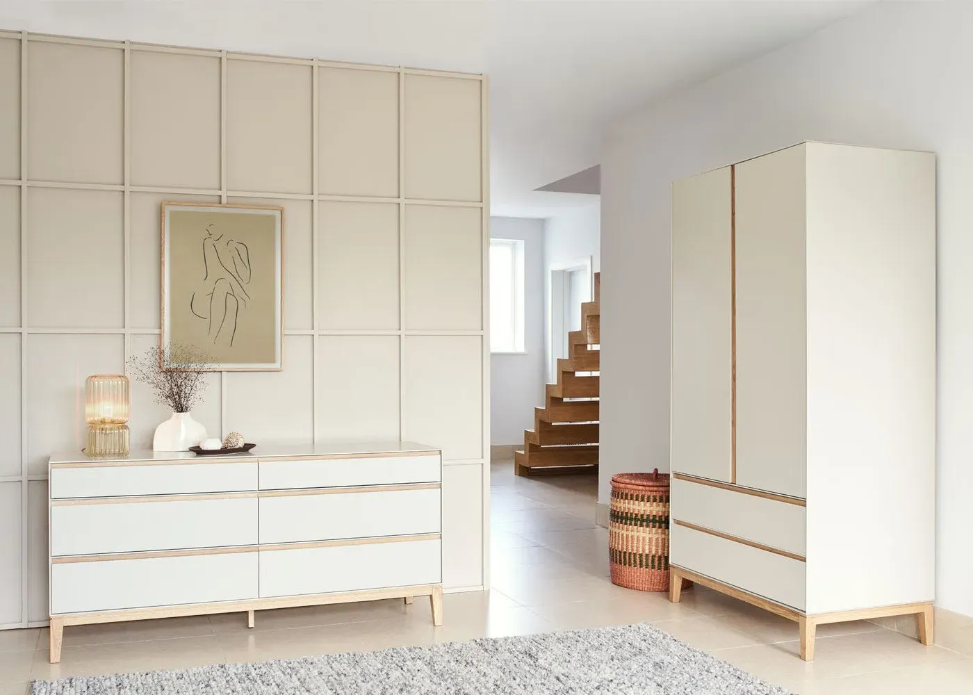 6-Drawer Chest Wide - Cashmere, Wood