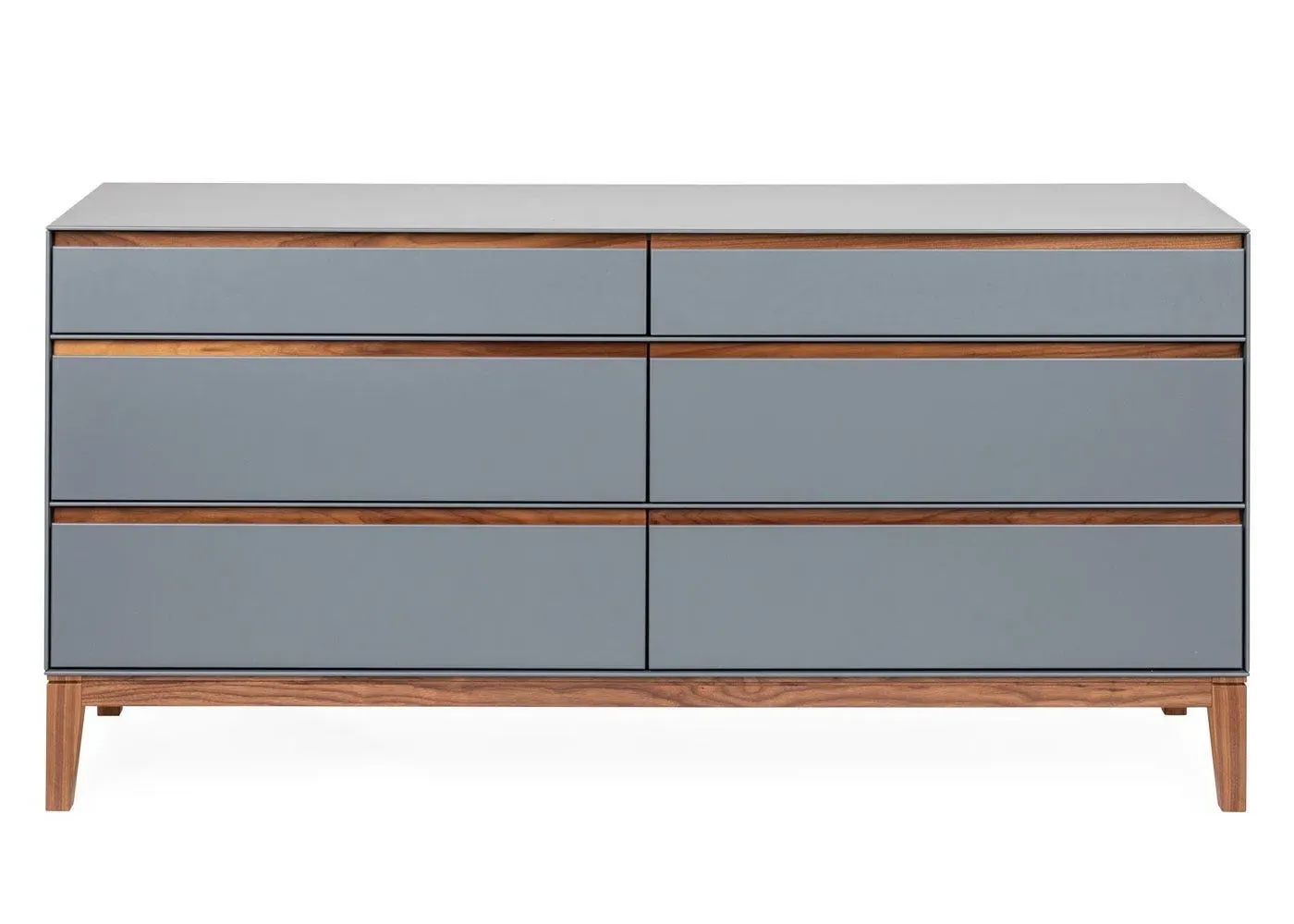 6-Drawer Chest Wide - Grey, Wood