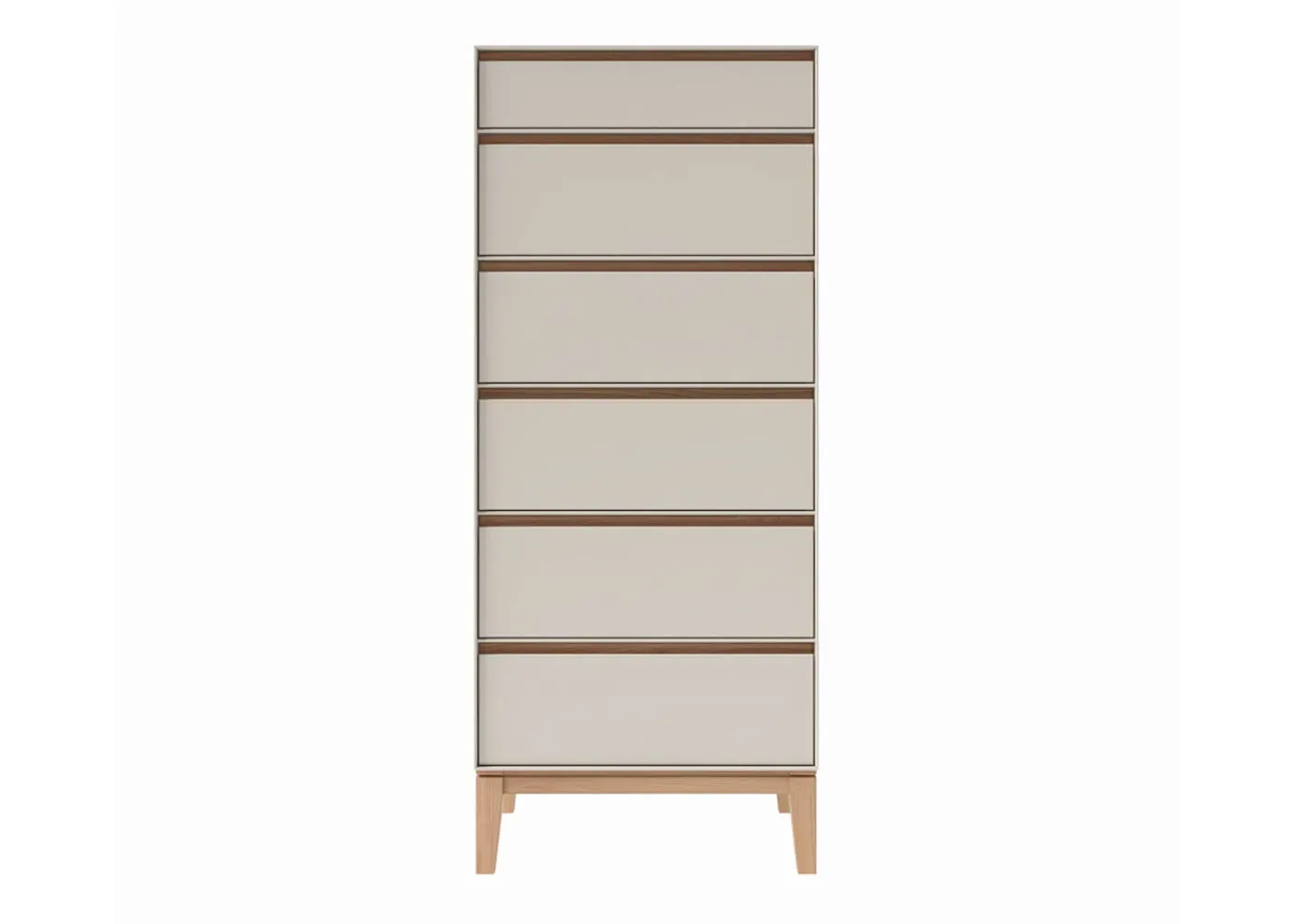 6-Drawer Tallboy Dresser - Cashmere, Oak image