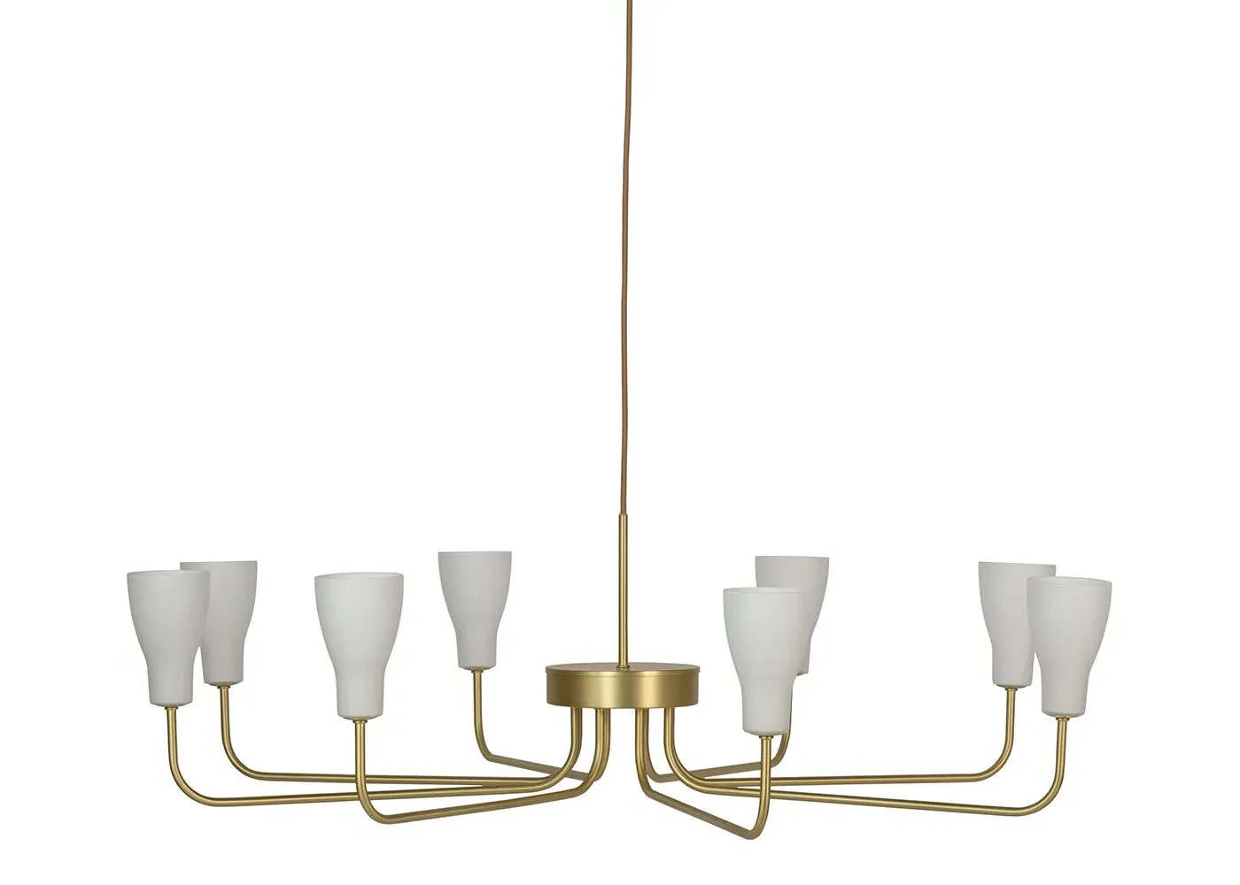 8-Arm Chandelier Pendant Light - Gold, Brass