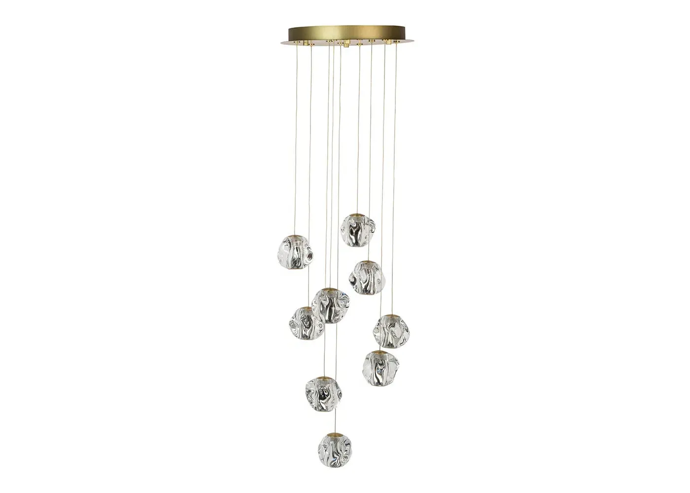 9-Light Cluster Chandelier Pendant - Clear