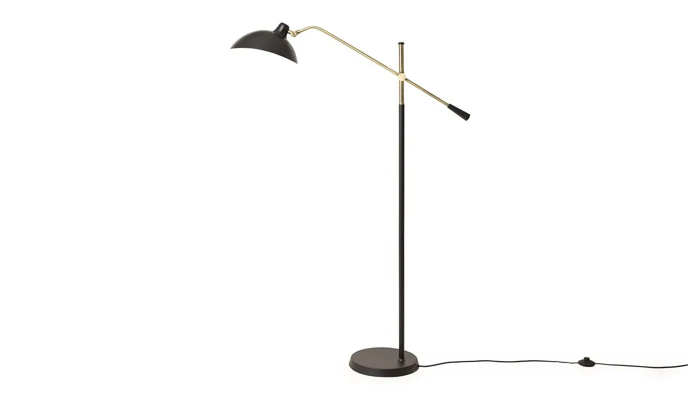 Adjustable Floor Lamp - Black, Steel image