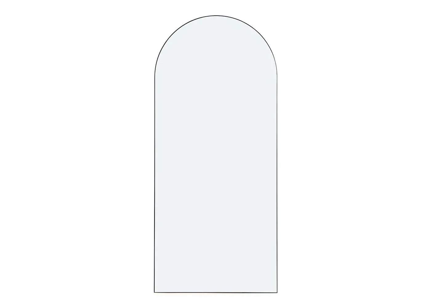 Arch Floor Mirror with Metal Frame - Black image