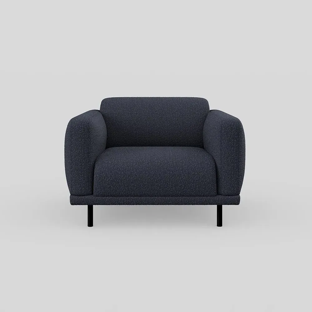 Armchair Boucle - Blue, Boucle image