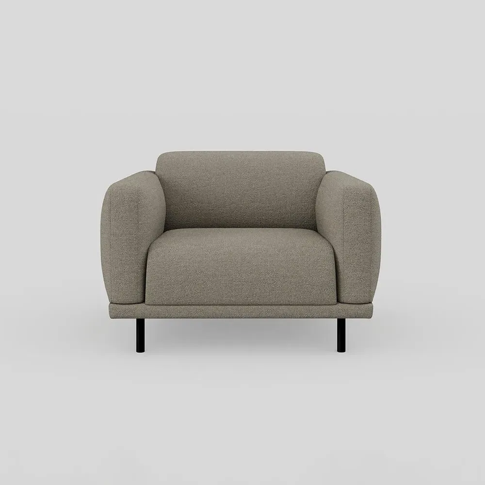 Armchair Broadweave - Grey, Fabric